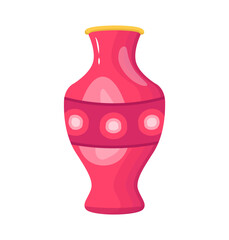 A ceramic pot flat illustration vector 