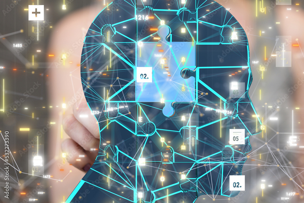 Aufkleber digital medical futuristic interface 3d rendering