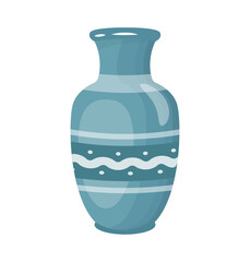 A ceramic pot flat illustration vector 