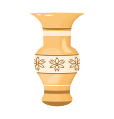 A ceramic pot flat illustration vector 