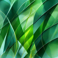 Abstract Green Shapes, Illustration Wallpaper Design

(AI-Generated)
