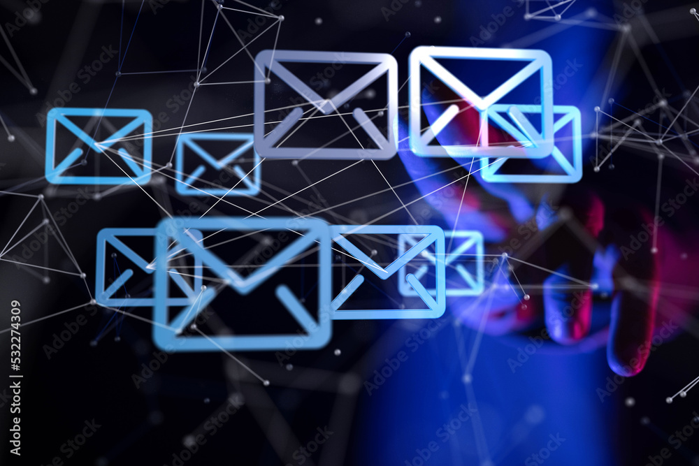 Poster Mail Communication Connection message to mailing
