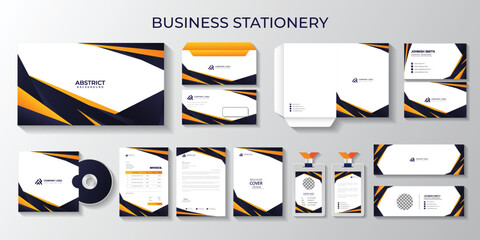 professional business full stationery and letterhead, identity, branding, id card, envelopes Design