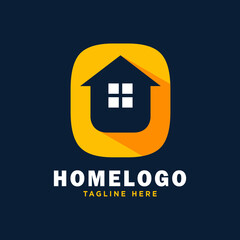 Letter O House Logo Design Template Inspiration, Vector Illustration.
