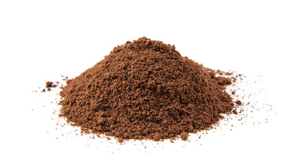 coffee powder isolated on the white background