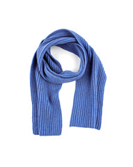 Blue scarf on a white background.