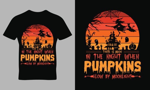 Happy Halloween quote typography retro t-shirt design template vector