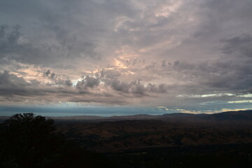 Obraz premium time clouds over the mountains