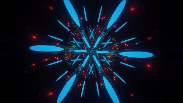 3D kaleidoscope abstract background of trippy art psychedelic trance vj seamless loop.