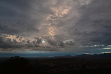 clouds over the city