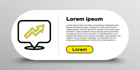 Line Financial growth increase icon isolated on white background. Increasing revenue. Colorful outline concept. Vector