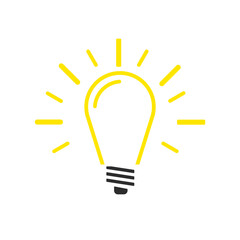 Burning light bulb vector.
Innovation idea, effective thinking concept.