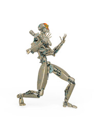 apocalipse cyborg is so frustrated on white background