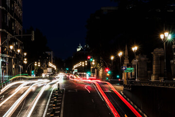 światła noc miasto Madryt