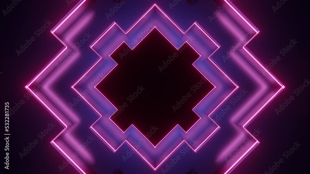 Poster futuristic geometric pattern pulsates. design. pulsating 3d pattern in futuristic style. technologic