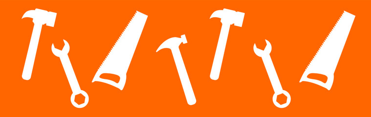 Tools icons set. Instruments signs collection. Tool simple icon. Vector illustration. Wrench and screwdriver. support, Service