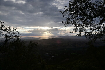 sunset in the mountains