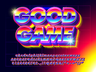 Good Game Neon Futuristic Space and Sc-fi Text Effect