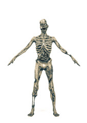 zombie cartoon in white background