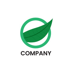 very unique circular leaf logo