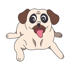 Dog panting icon