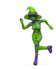 witch girl is running late