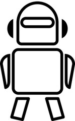Isolated icon of a robot. Concept of automation and robotics.