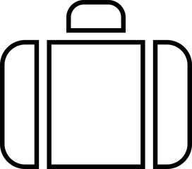 Isolated icon of a suitcase. Concept of business and travel. 