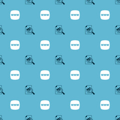 Set Document with graph chart and Website template on seamless pattern. Vector