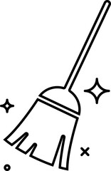 Broom icon vector, illustration logo template in trendy style. Broom cleaning Simple vector modern icon