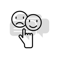 Feedback and review concept line icon. Simple element illustration. Feedback and review concept outline symbol design.