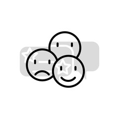 Emoticons Community concept line icon. Simple element illustration. Emoticons concept outline symbol design.