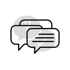 Chat concept line icon. Simple element illustration. Chat concept outline symbol design.