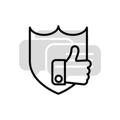 Obraz premium reliable concept line icon. Simple element illustration. reliable concept outline symbol design.