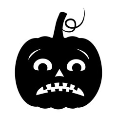 Set pumpkin on white background for the holiday Halloween. Vector illustration.