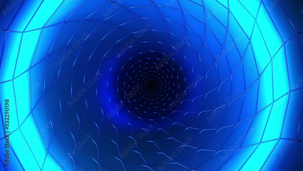 Wall mural psychedelic tunnel with flashing space. design. bright 3d tunnel is moving fast and blinking. dizzyi