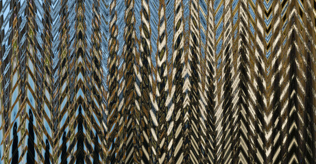 Abstract zigzag  pattern background with waves in gray, blue and black tones. Artistic image processing created by travel photo. Beautiful multicolor pattern for any design. Background image