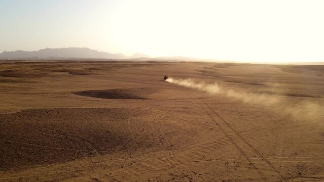 A buggy automobile touring Al Sharqiyyah desert in Egypt.