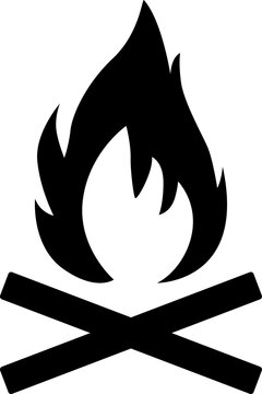 Burning fire. vector Simple icon design illustration.