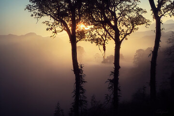 Fototapeta na wymiar Rain forest - image generated by AI
