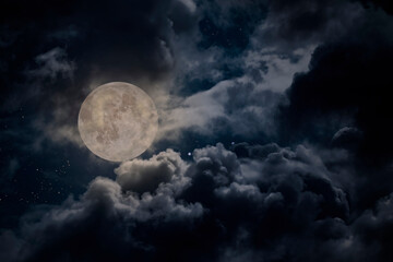 Naklejka na ściany i meble Beautiful full moon night