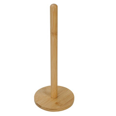 paper towel holder made of bamboo isolated transparent background