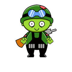 halloween army zombie illustration vector