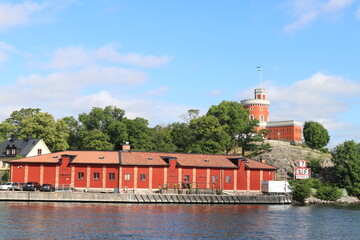 navigation dans le port de Stockholm en Suède