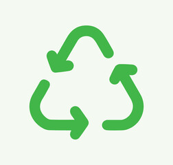 Vector Recycling Arrows, Shape, Icon. Symbol green