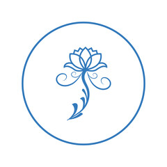 Buddha meditation lotus flower icon | Circle version icon |