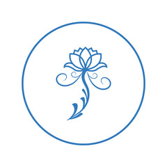 Buddha meditation lotus flower icon | Circle version icon |