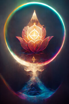 Concept art illustration of enlightment spiritual awakening