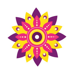 diwali floral mandala