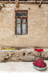 Margib, Sughd Province, Tajikistan. Courtyard of a traditional village home.